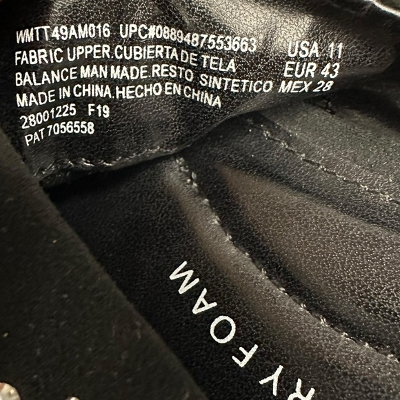 Womens Time And Tru Mule Black & Silver Studded Sz 11 Memory Foam Slip On Slide - Picture 10 of 11